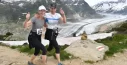 Concurrente devant le glacier d’Aletsch Semi-marathon d’Aletsch 2018 Aletsch Arena Alphafoto